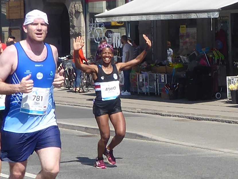 Zulma making marathon running look easy!