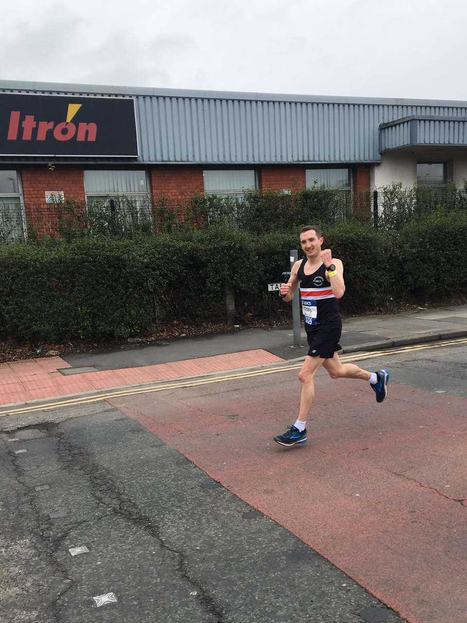 Craig on the way to a massive PB at Manchester